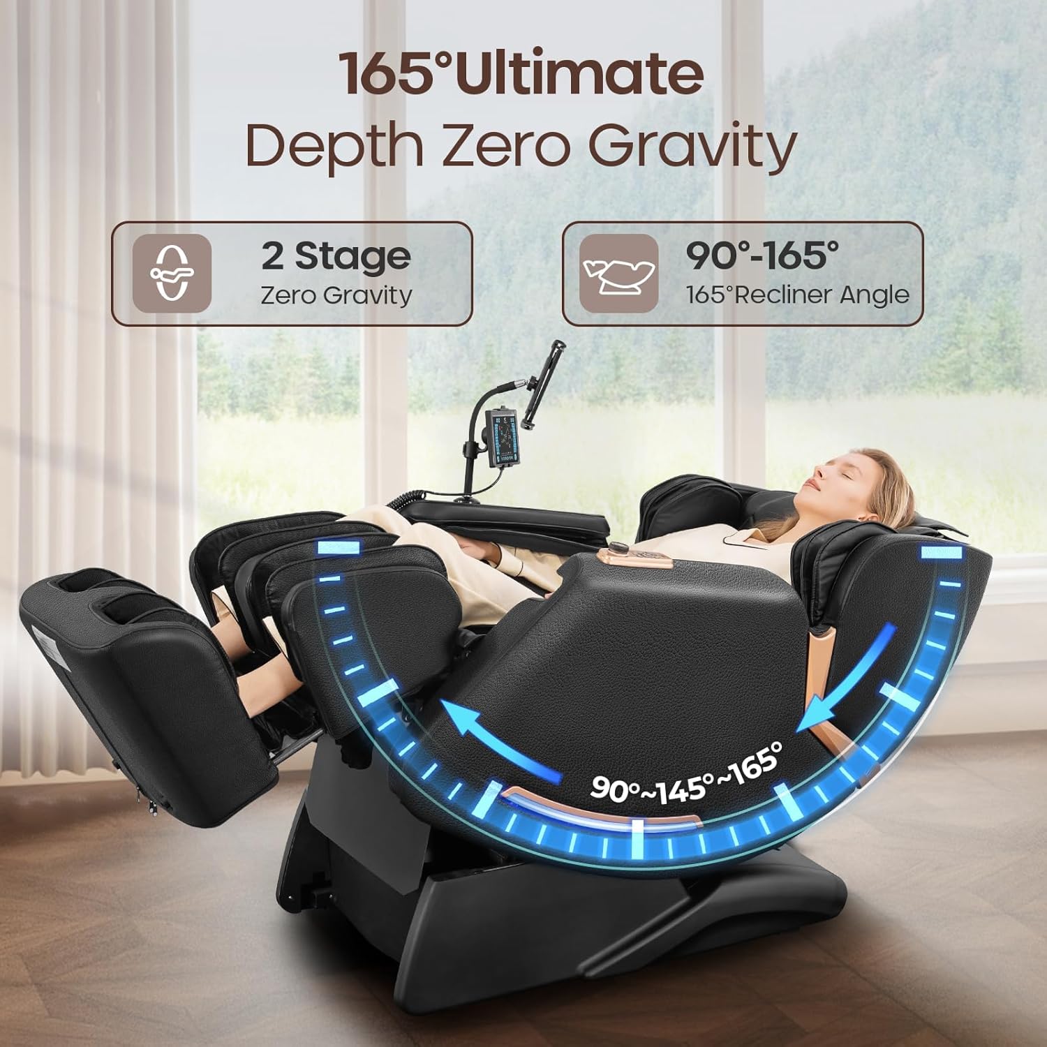 4D Massage Chairs Full Body - 53.5 Extend Sl Track Shiatsu Massage Chair - Zero Gravity Massage Chair,Core Heating & 22 Airbag, Smart Foot Rollers,Ai Voice, Yoga Mode