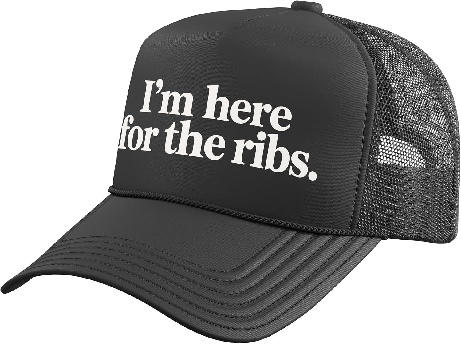 Funny Ribs Design for Men Women BBQ Grill Barbecue Rib Lover Trucker ...