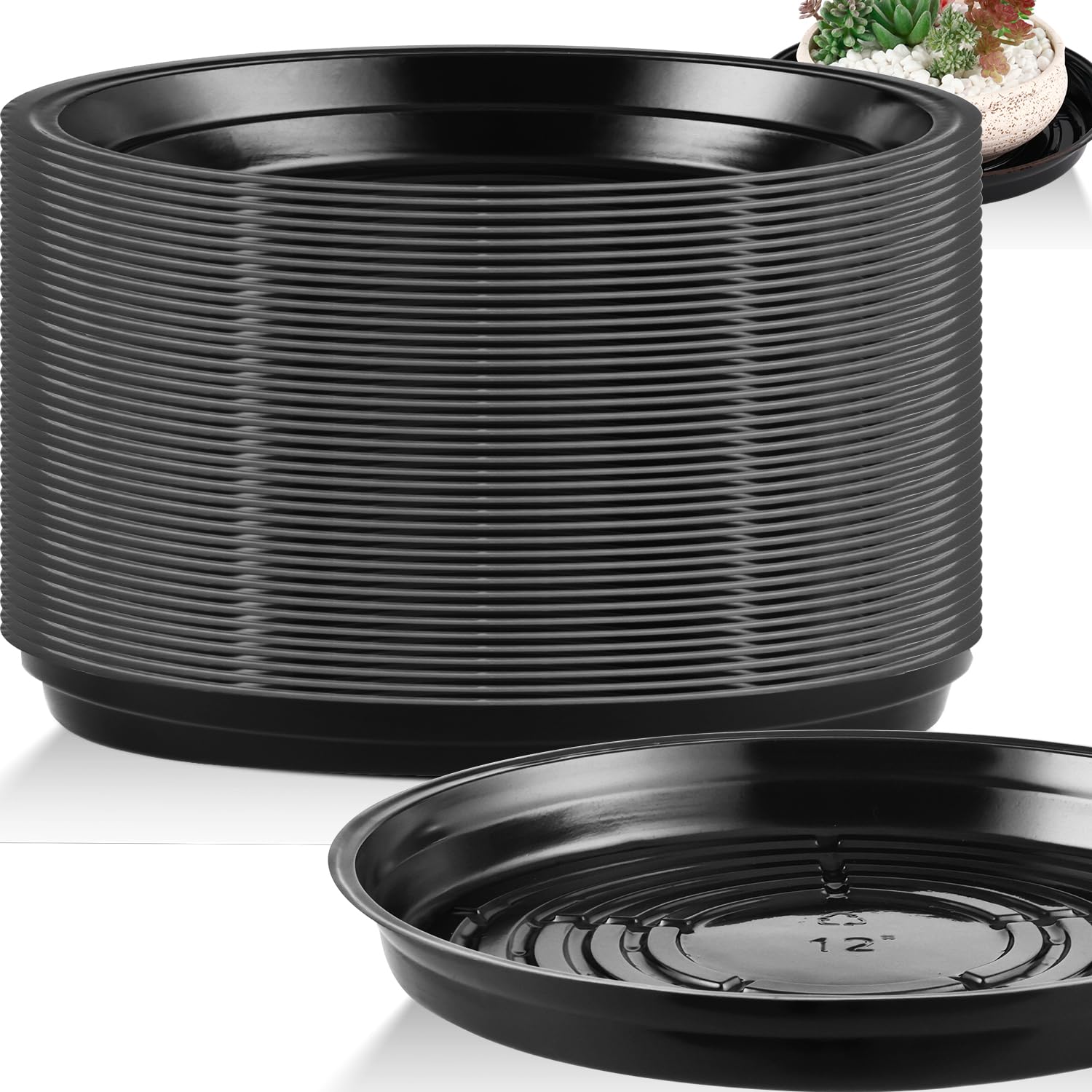 Plant Saucers - 20 Pack for Drainage -23 Plant Saucers - 20 Pack for Drainage -23