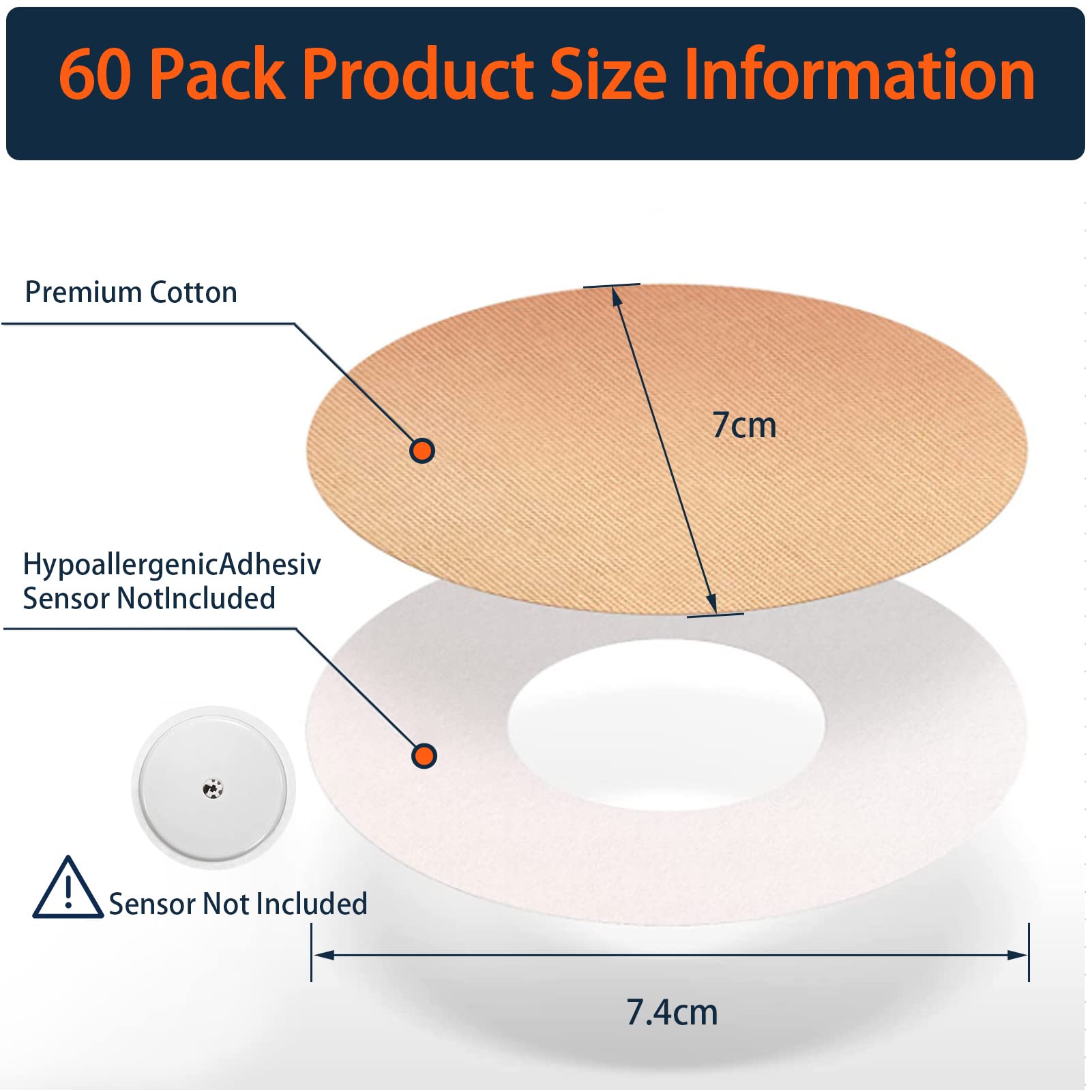 Lot De 60 Pansements Protecteurs Pour Capteur Freestyle Libre Sans Colle Au Centre - Marque BMHNQ