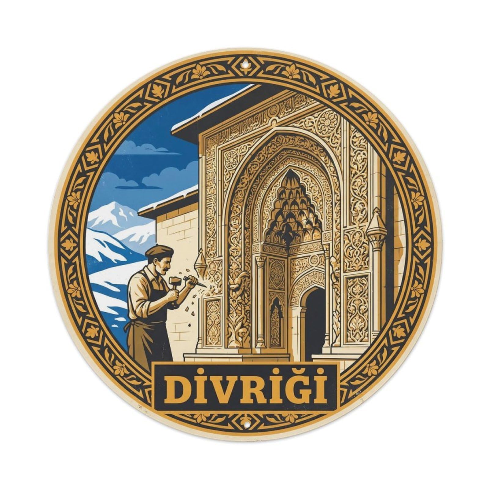 Divrigi Great Mosque Anatolian Heritage Turkey Metal Tin Sign