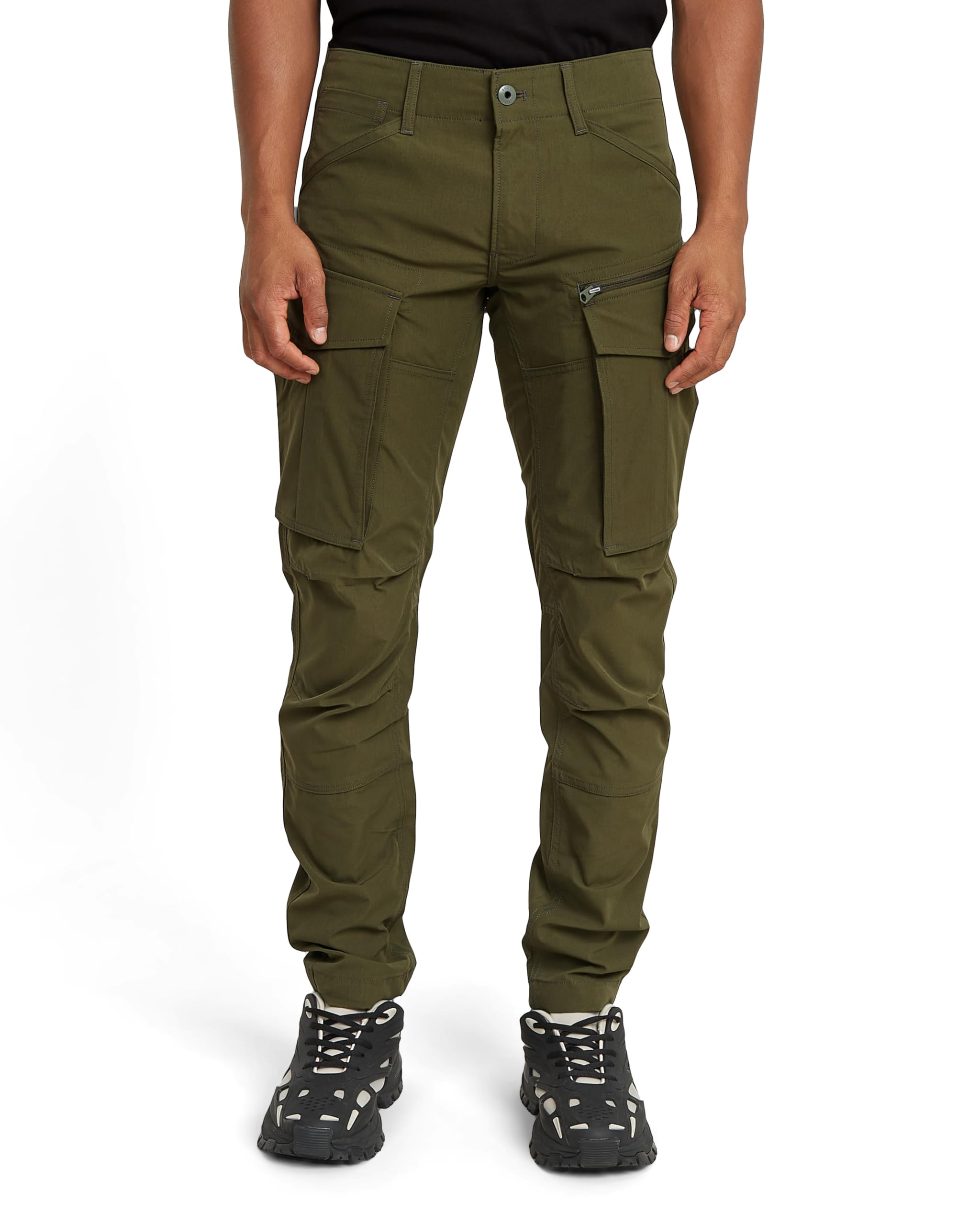 G-STAR Men's Rovic Zip 3D Regular Tapered Pants, Green (Shadow Olive D02190-D909-B230), 34W / 32L
