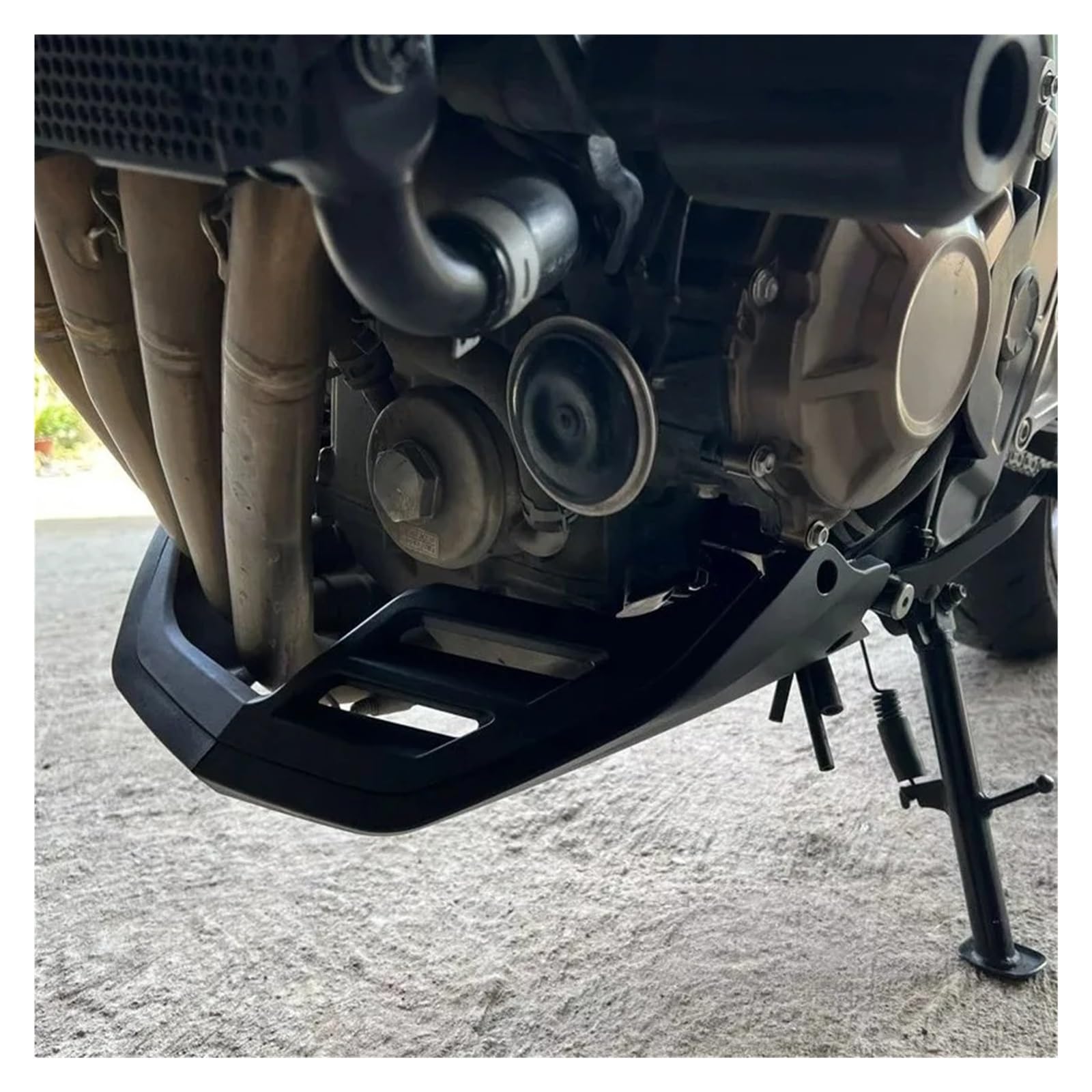 Alerón de Moto para CB650R CB-650R CB 650 R 2019-2025 Protector Cárter Inferior Motocicleta Incluye Protector Motor Y Carenado Inferior Alerones para Moto(Carbon Fiber Pattern)