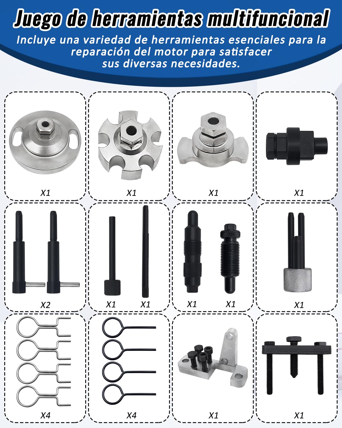 Juego de Calado distribucion de Motor Compatible con VW Audi 2.7 3.0 4.0 4.2 TDI V6 V8, Kit de Bloqueo de árbol de levas y cigüeñal T40049 T40058 T40060 T40061 T40062 T40064 T40071 T40135 etc