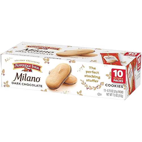 Vista 6 de Pepperidge Farm Milano Cookies, chocolate negro, 10 paquetes, 2 galletas por paquete