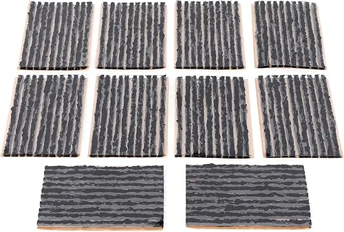 Enchufe de neumático, 100 piezas de goma de sellado de neumáticos de 3.9 x 0.1 pulgadas sin cámara para neumáticos de automóvil, motocicleta, kit de