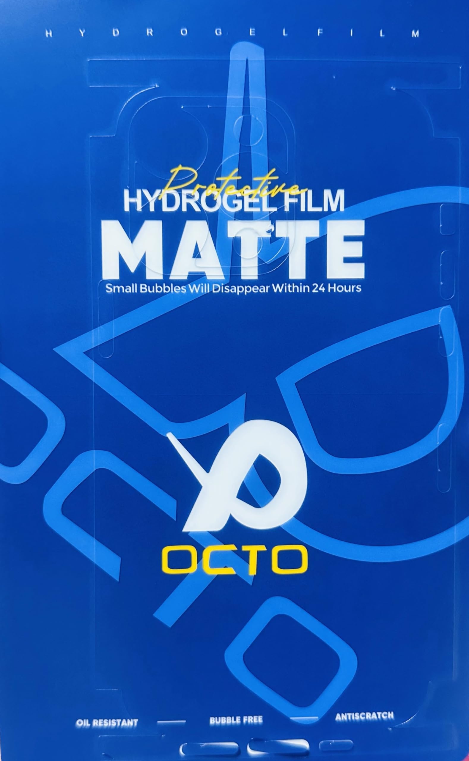 Octo Hydrogel Film Skin Wrap Transparent Matte for iPhone 16 for Back and Side Borders