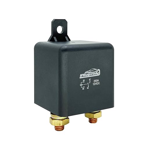 Miniatura 9 de irhapsody Relé 200A, Relé de servicio continuo de 12V, Relé de arranque de 4 pines, Relé de control de encendidoapagado de alta potencia de alta