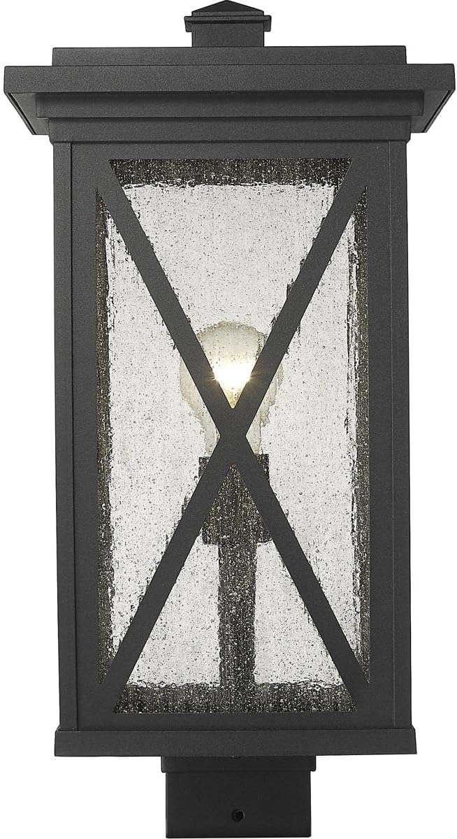 Z-Lite 1 Light Outdoor Post Mount Fixture 583PHBS-BK