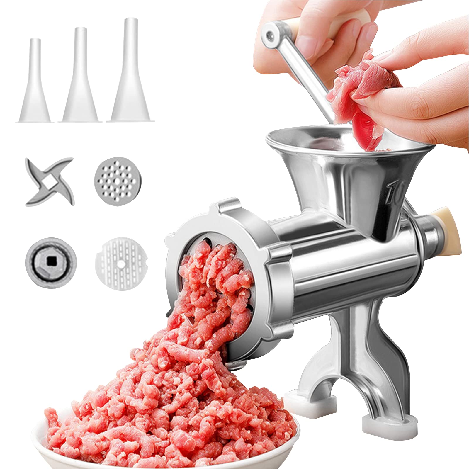 Amazon｜肉挽き器 ミンサー 手動式小型肉ミンサー 腸詰め機 豆挽き機