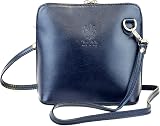 Woodland Leathers Small Vera Pelle Handbag Genuine Leather Cross Body Bag for Women Italian Mini Shoulder Bag Highquality Strap (Navy) - 1