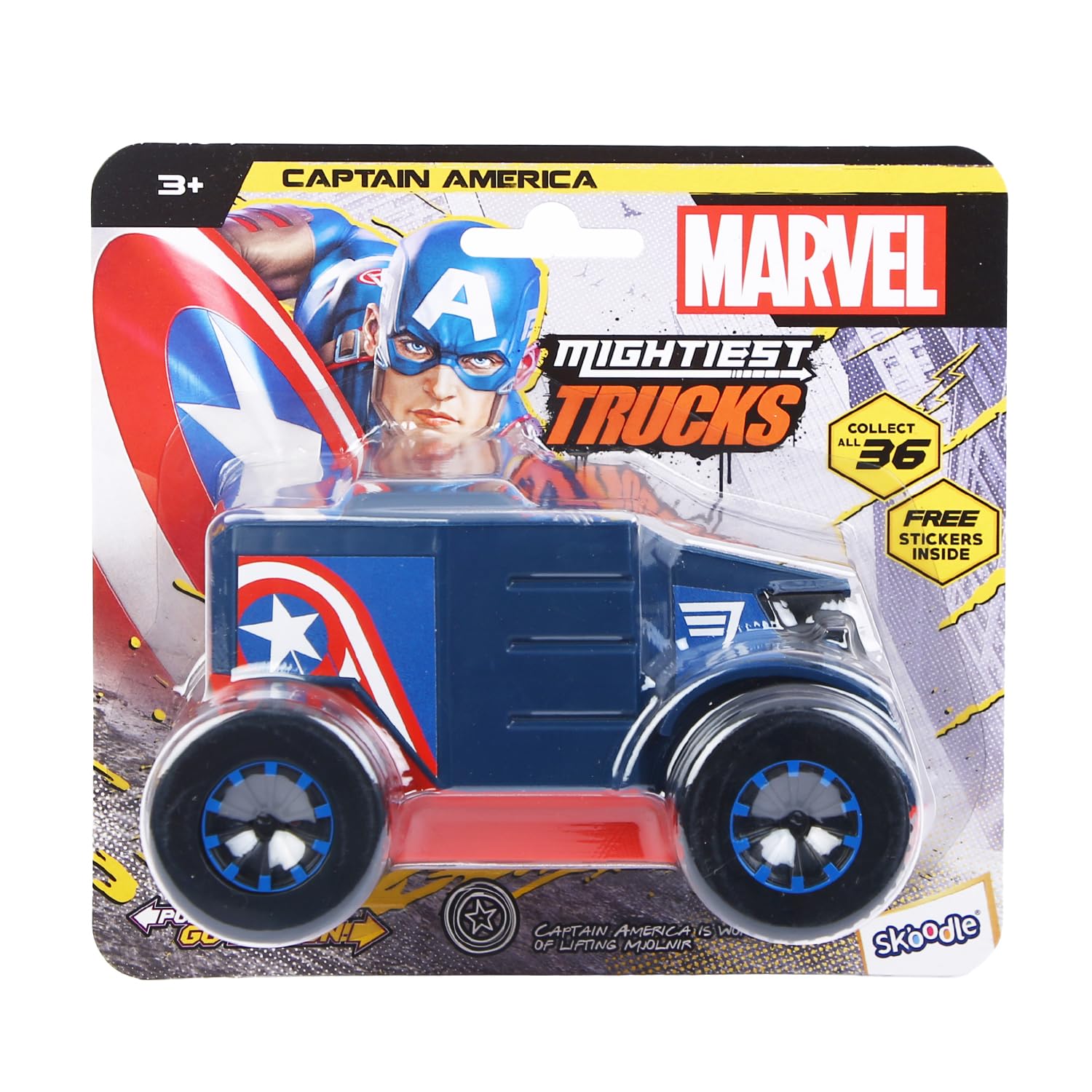 SKOODLE Marvel Pullback Mightiest Truck Captain America