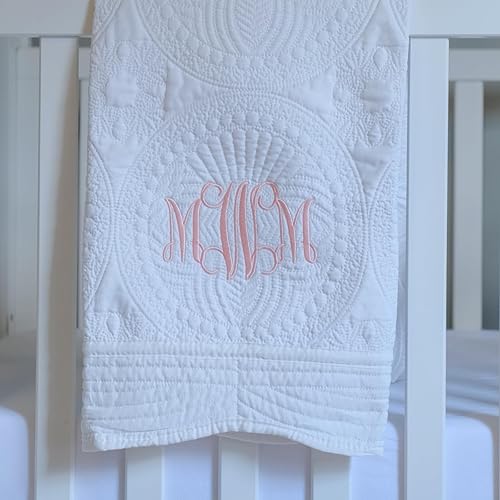 Miniatura 7 de Personalized Baby Quilt Baby Blankets Monogrammed Blankets Toddler Baby Blankets for Boys Girls Embroidered Baby Shower Gifts (Gray)