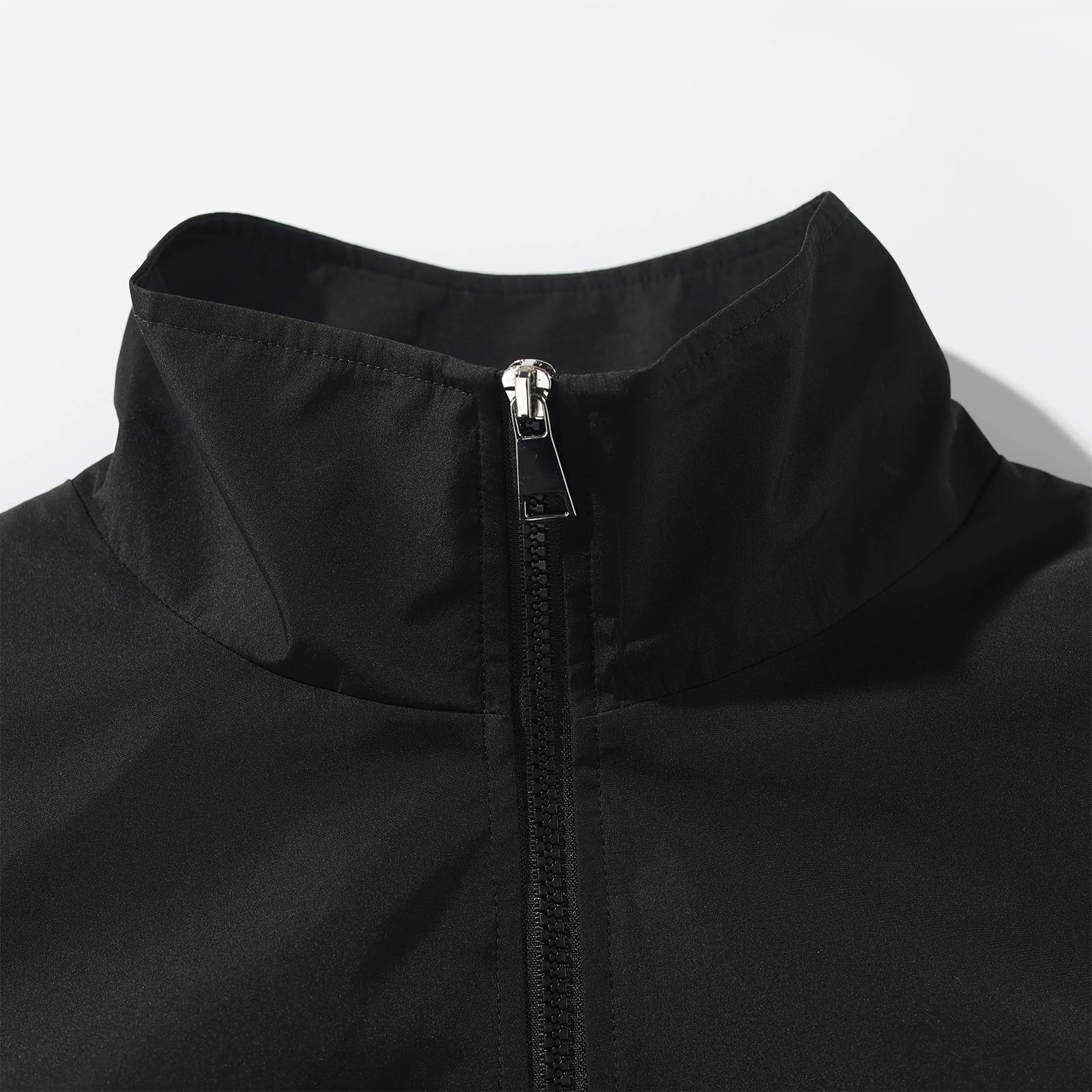 GURUNVANI Patchwork-Jacke für Herren, durchgehender Reißverschluss, Windbreaker, Vintage-Stil