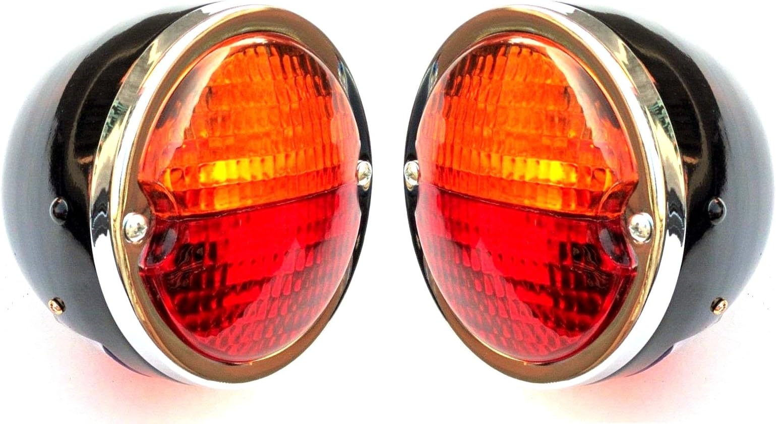 2x Round Vintage Tractor Rear Tail Lamp Light with Licence Plate Window 12v- 11000803