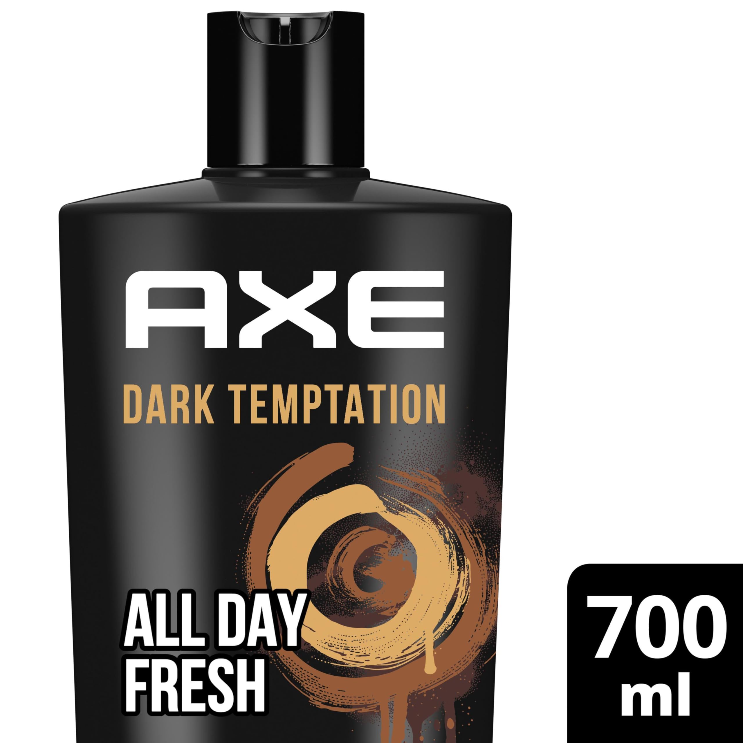 Axe 3 w 1 żel pod prysznic i szampon Dark Temptation XXL dla długotrwałej świeżości i zapachu po prysznicu, przetestowany dermatologicznie, 700 ml