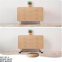 Vista 5 de Elevadores de cama de 1 pulgada resistentes, elevadores de muebles para cama, escritorio, mesa, sofá, sofá, elevadores de cama de gran