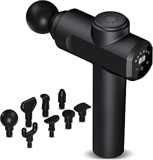 Kelices Massage Gun Deep Tissue Percussion Handheld Body Back Muscle Massager with 8 Massage Heads and LCD Touch Screen for Athletes