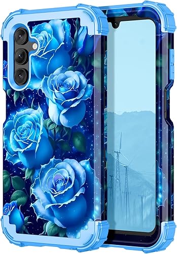 Miniatura 1 de Hekodonk Funda para Samsung Galaxy A15 5G, resistente a prueba de golpes, plástico duro+goma de silicona híbrida 3 en 1, funda protectora para