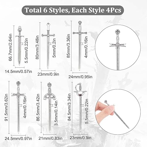 Miniatura 2 de SUNNYCLUE Marcadores de espada, aleación