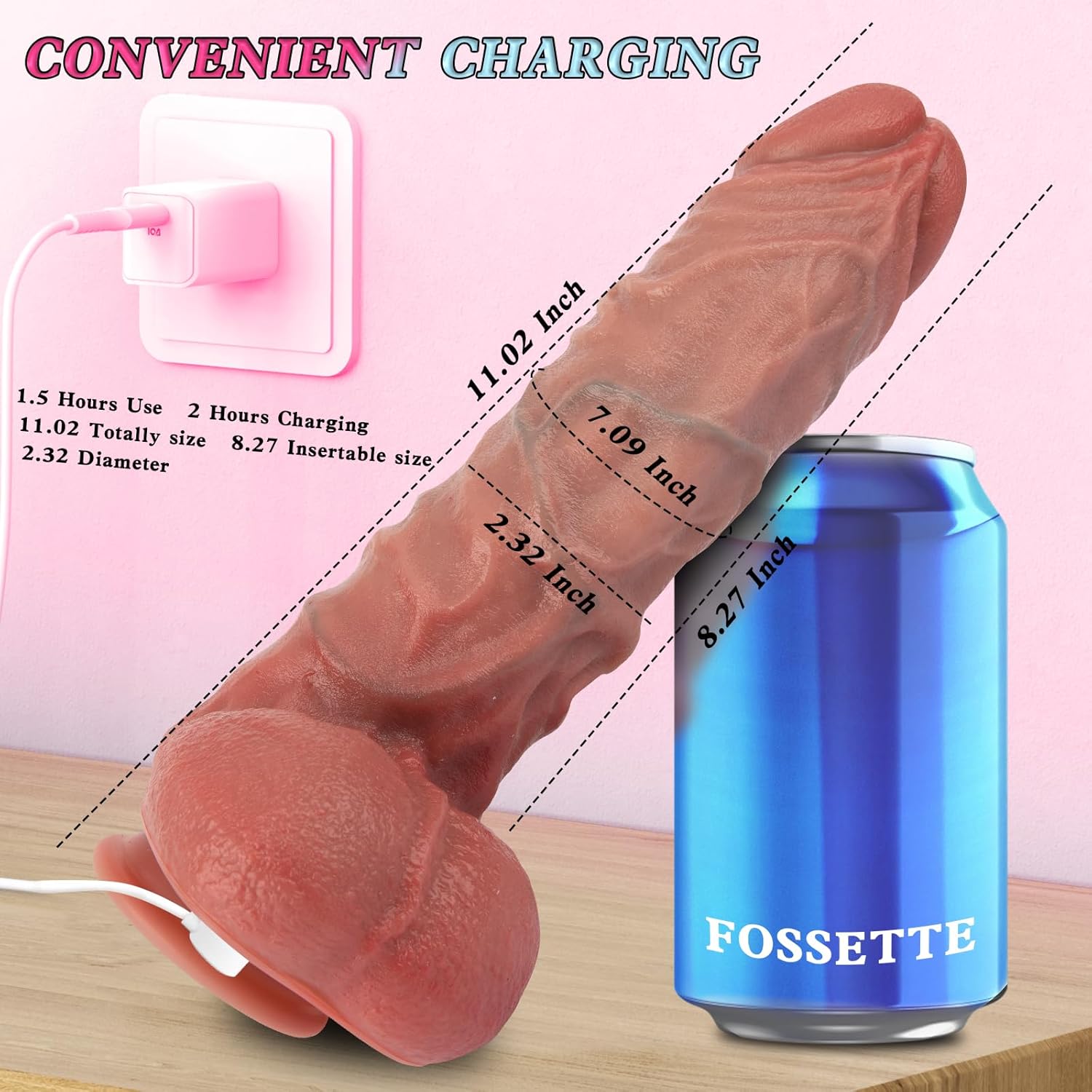 Thrusting Dildo Vibrator Sex Toys - 11" Huge Realistic Dildos with 3 Thrusting & 10 Vibrating Heating Modes for G Spot Anal Stimulation, Suction Cup Dildo Vibrators Adult Toy for Women Men Couples