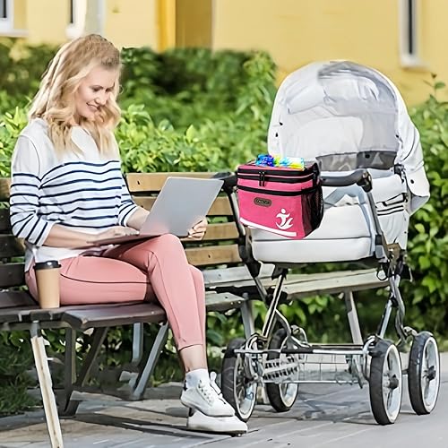 Miniatura 7 de Bolsa de almuerzo térmica reutilizable, bolsa de almuerzo de 6 litros, a prueba de fugas, bolsa térmica para el frío como una bolsa de manillar de