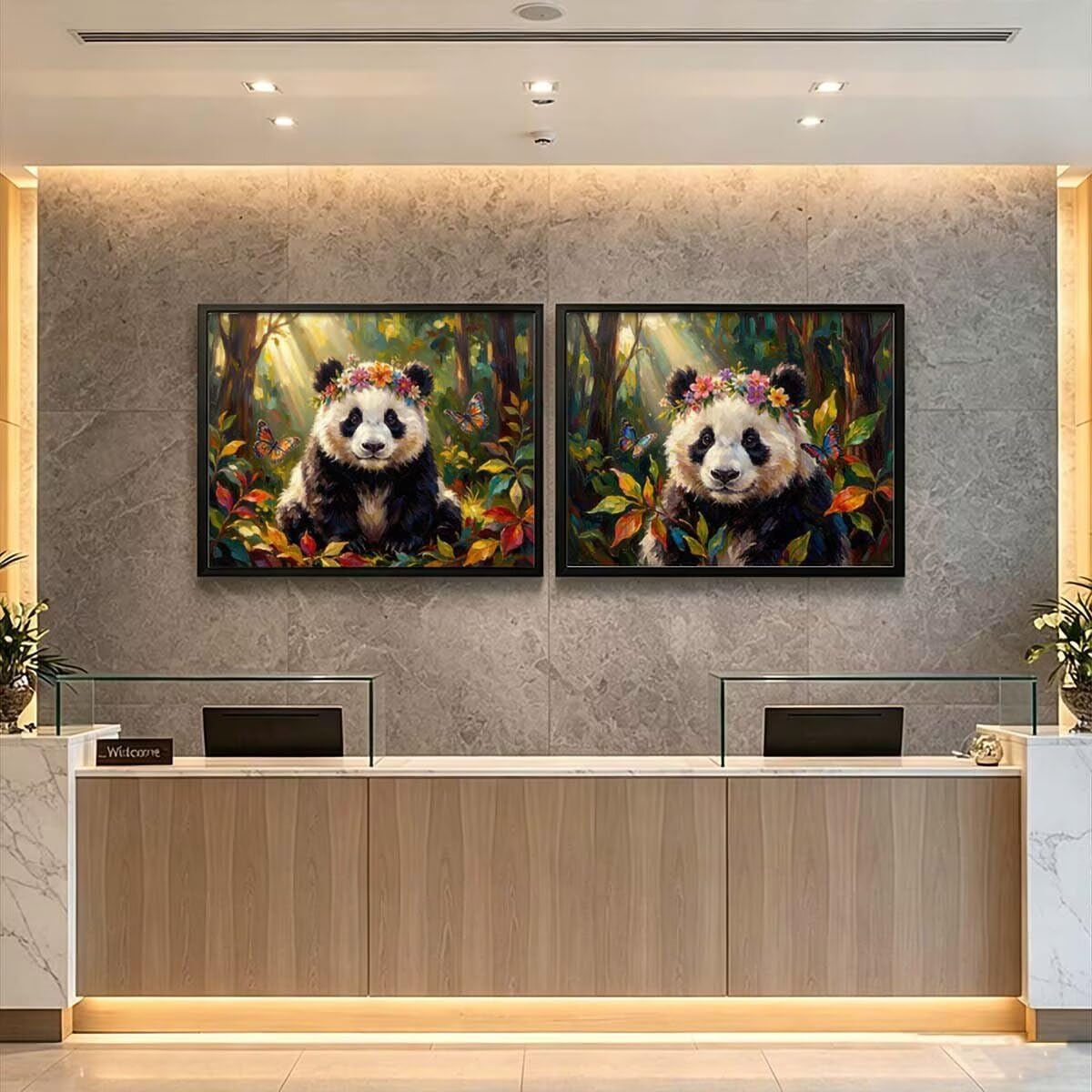 Panda Diament Malarstwo Dorosły 5D Diamentowe Malarstwo 2 Opakowanie