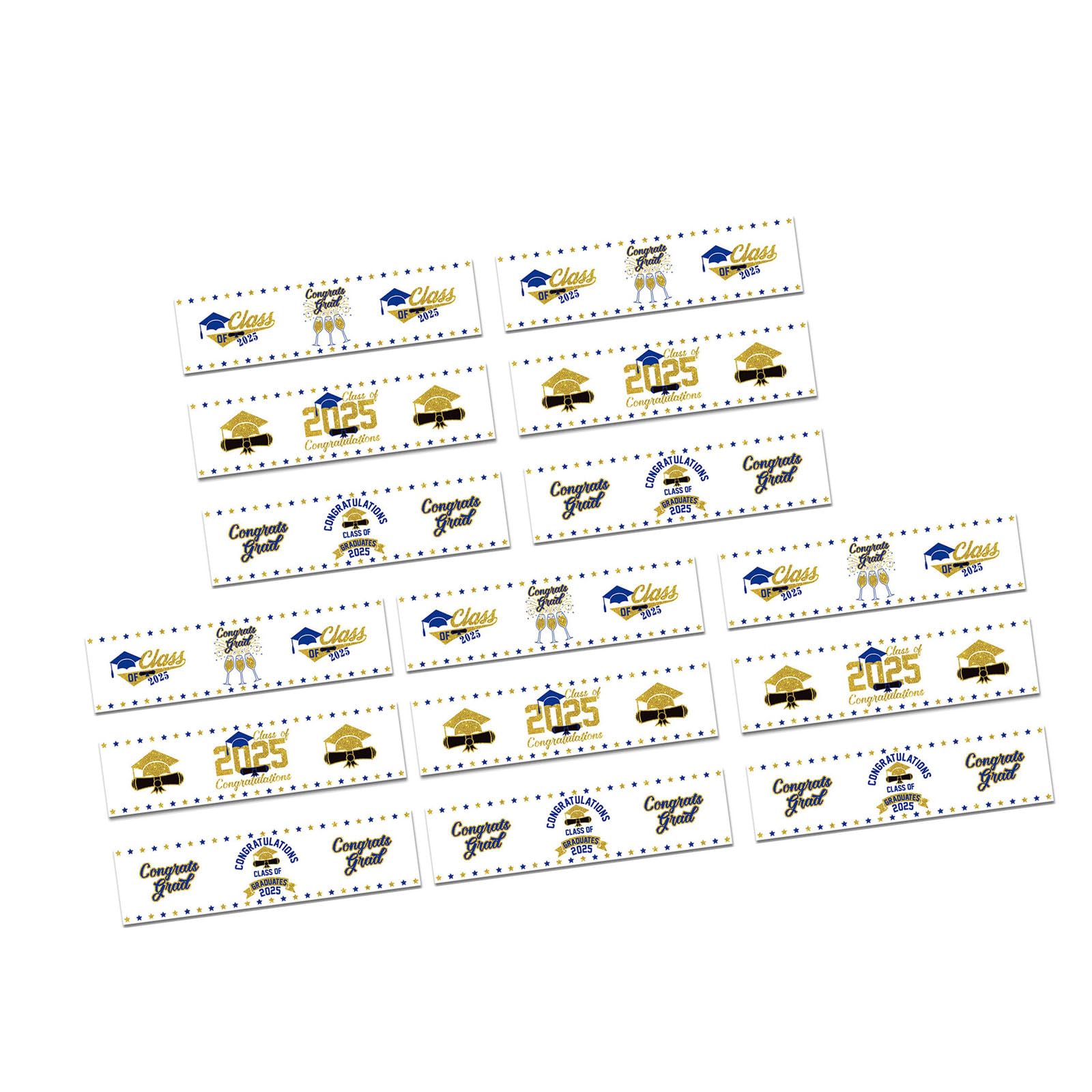 carotoe Of 15 Graduation Bottle Decorations Sticker Easy to Apply Sticker for Parties Family Gatherings and Event Waterproof Bottle Labels
