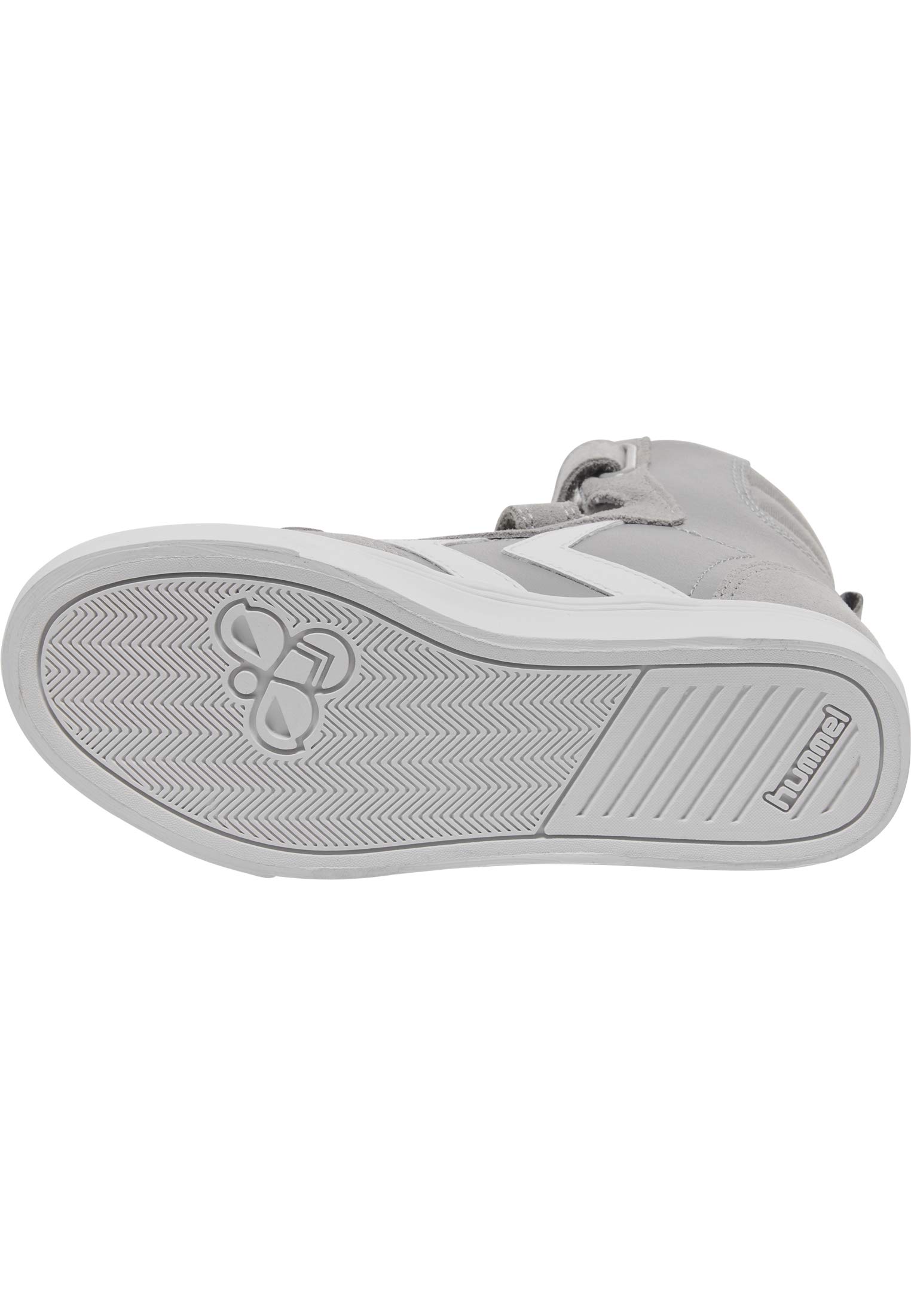 hummel Kids Slimmer Stadil Leather High Sneaker, Grey, Size 36