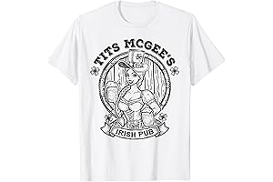 Tits McGee's Irish Pub Funny St. Patrick's Day Shamrocks T-Shirt
