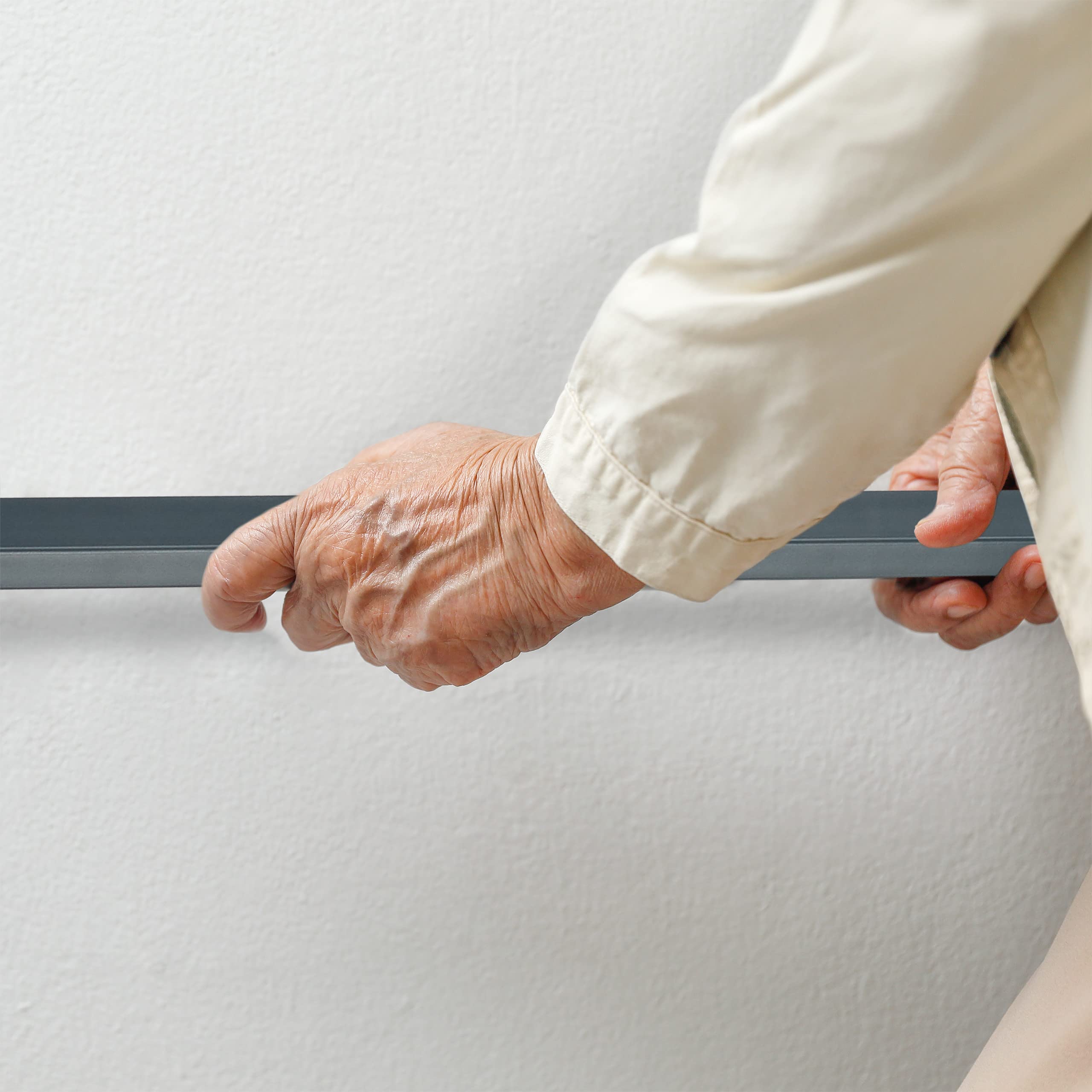 Relaxdays Corrimano Rettangolare per Scale, Passamano per Interni, 200 cm, con Staffa Supporto a Parete Antracite