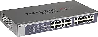 NETGEAR JGS524E Managed Switch 24 Port Gigabit Ethernet LAN Switch Plus (Netzwerk Switch Managed, IGMP, QoS, VLAN, Switch ...