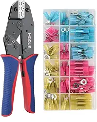 Alicate Crimpar Terminais Isolados Com Conectores De Fio Termoencolhíveis 200 Peças 0,5 Até 6mm²