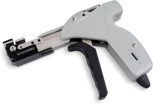 Knoweasy Stainless Steel Cable Tie Gun - Tighten, Tension, and Cut with Durable and Reliable Stainless Steel Cable Tie Tool for Hassle-free Cable Managemen