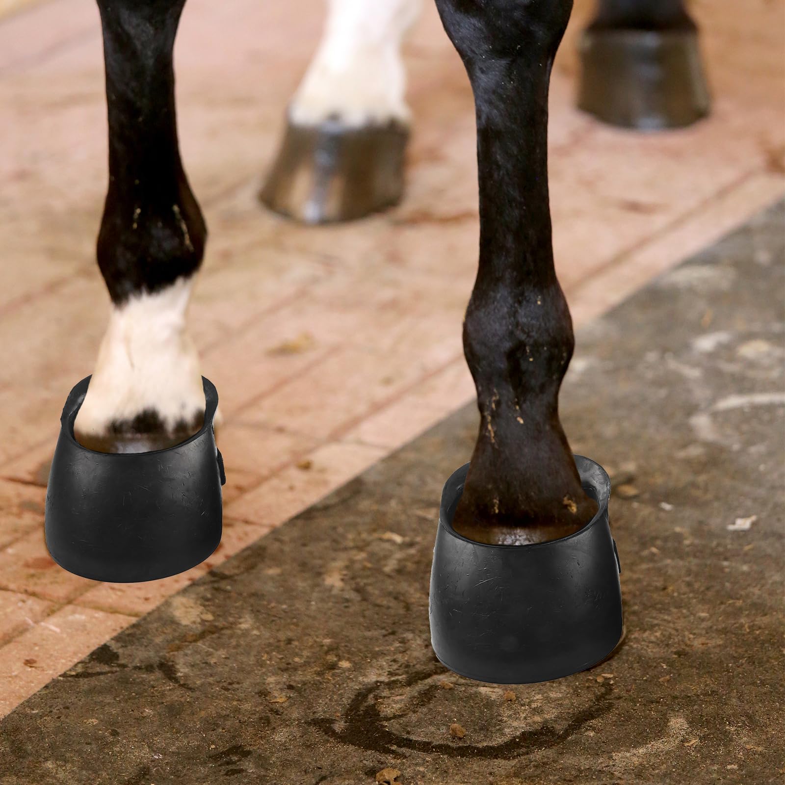 1 Paire Bottes de Sabots de Chevaux, Bottes de Protection des Sabots pour Chevaux, Sabots Caoutchouc pour Sabot Blessés, Conçus pour Protection Antidérapante et Soutien en Cas de Blessure (M)