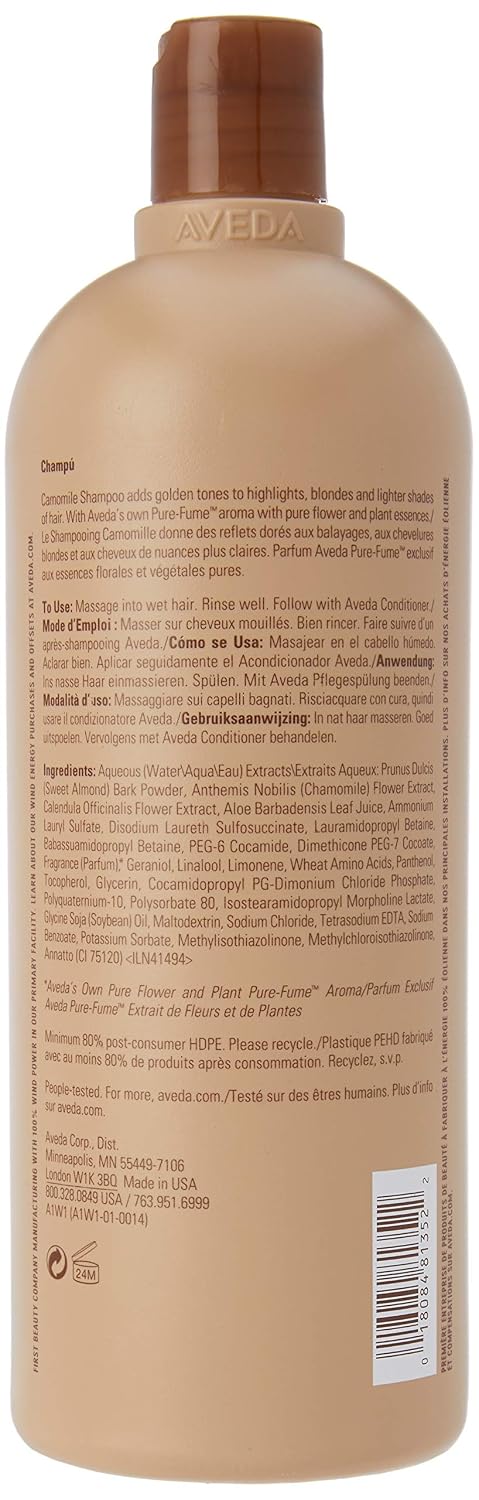 Aveda Shampoo, Camomile, 33.8 Fl Oz (Pack of 1)