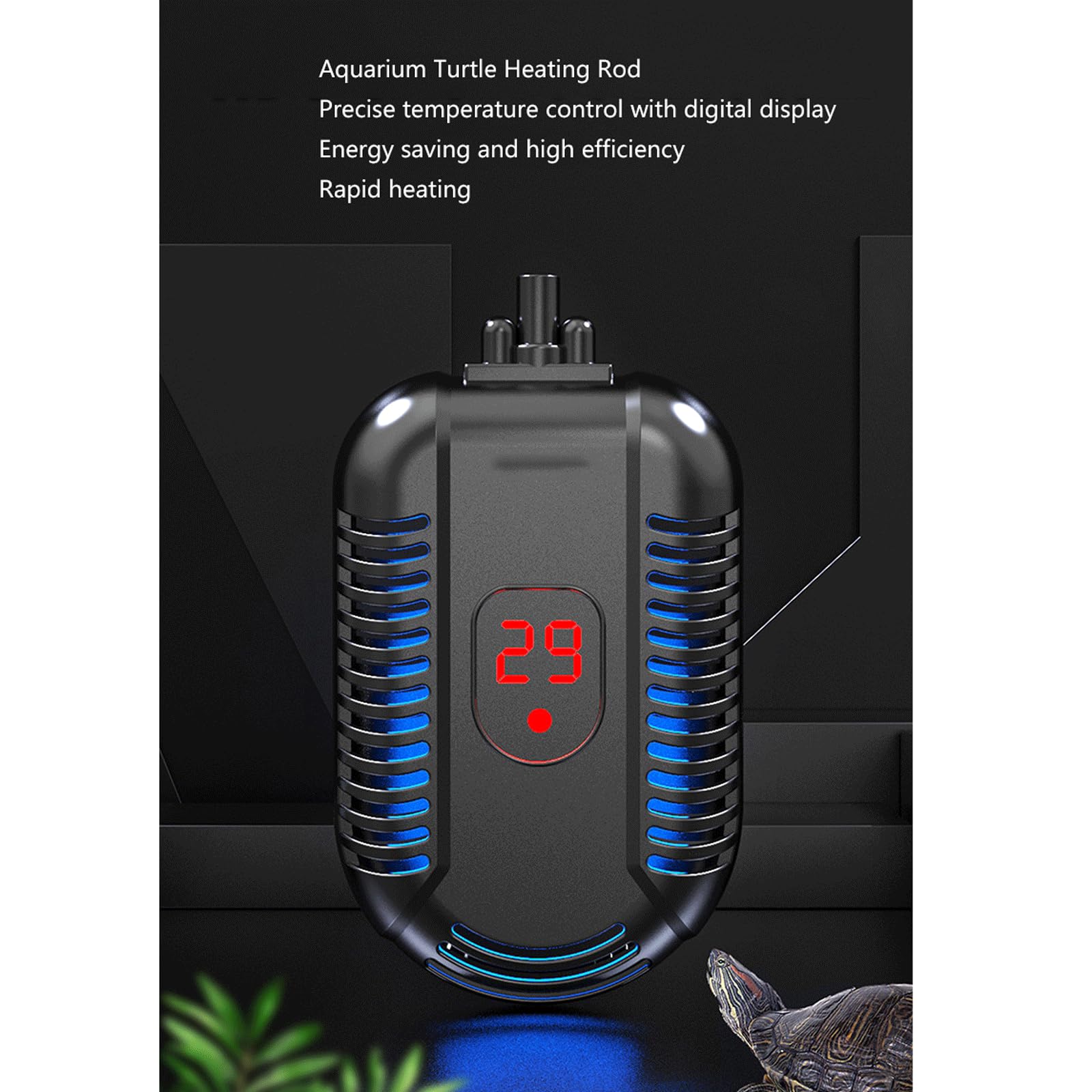 Aquarium-Heizstab, Schildkröte, präzise Temperaturregelung, Heizung für niedrigen Wasserstand, 100 W (100 W)