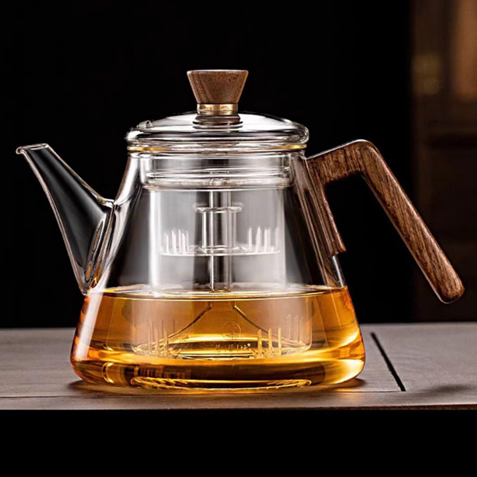 1000ml 直火対応 耐熱割れにくい ガラス急須ティーポット Amazon | ティーポット 急須 1000ml おしゃれ 1L ガラス製 ガラス