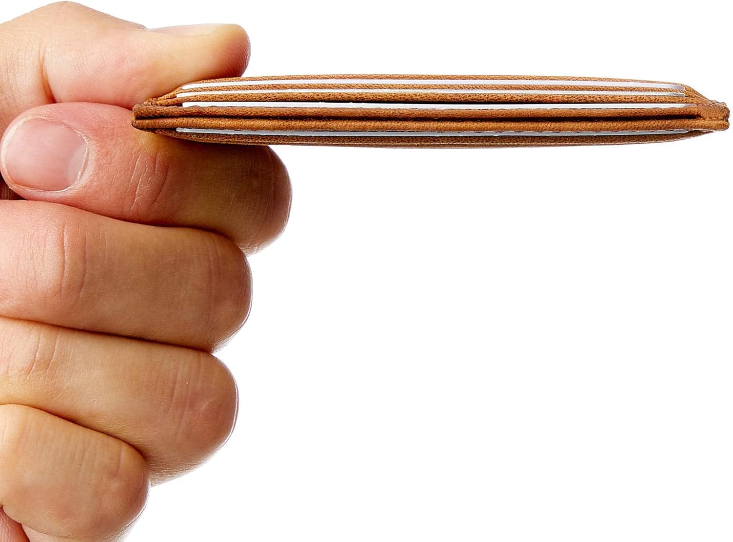 Slim Wallet Vintage Genuine Leather Card Holder Minimalist RFID Blocking Credit Card Case for Men and Women by Bigardini (Brown) : Clothing, Shoes & Jewelry