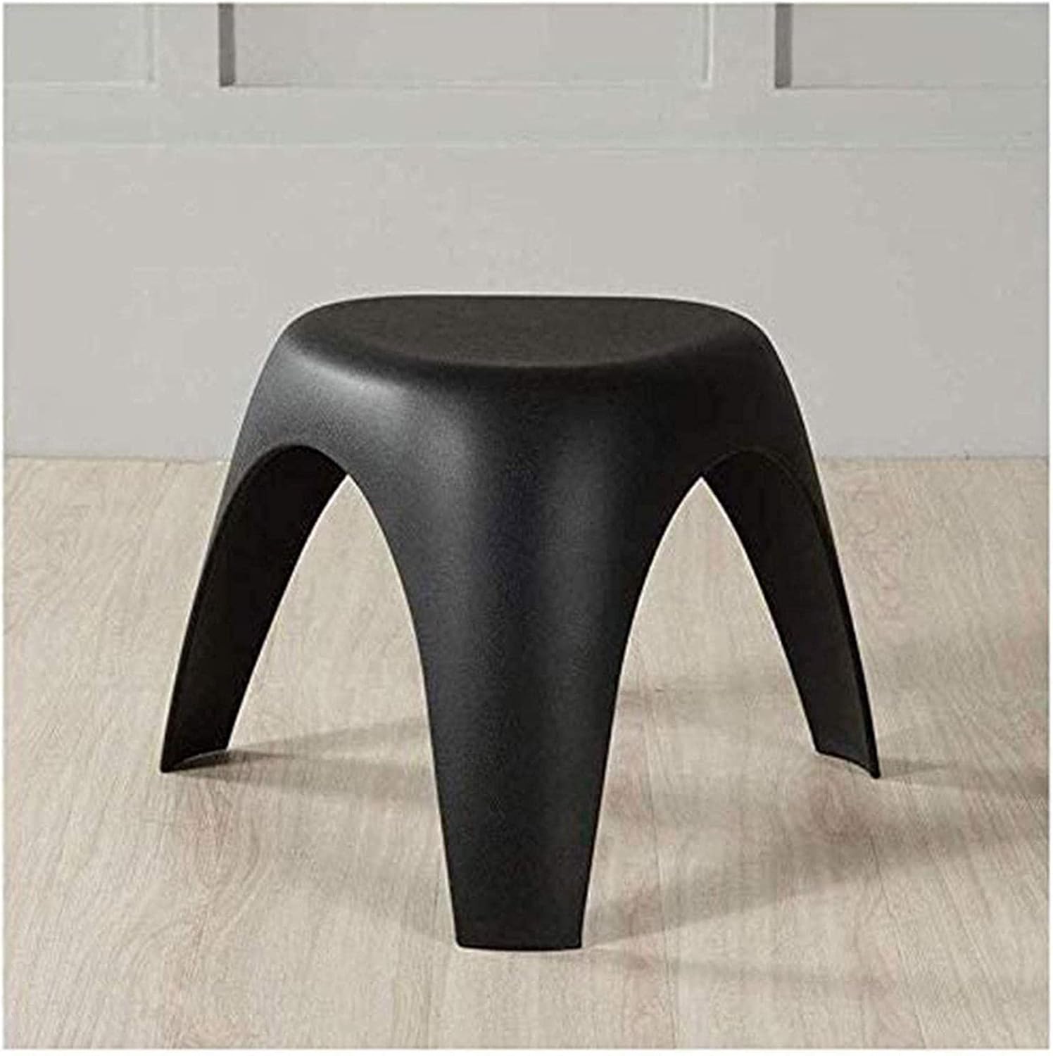 Upholstered Footstool Foot Stool，Plastic Chair Home Change Shoes Stool Small Round Stool Children Dining Chair Stool Learning Triangle Stool Easy to Clean Storage Footstool