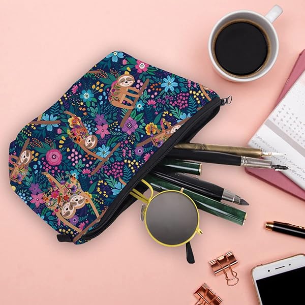 FAVORTALK Cosmetic Bags Portable Small Make Up Bags with Zipper Makeup Bags Water Resistant Travel Wash Bag Multifunctional Toiletry Pouch for Women Girls Ladies B1010 - 5