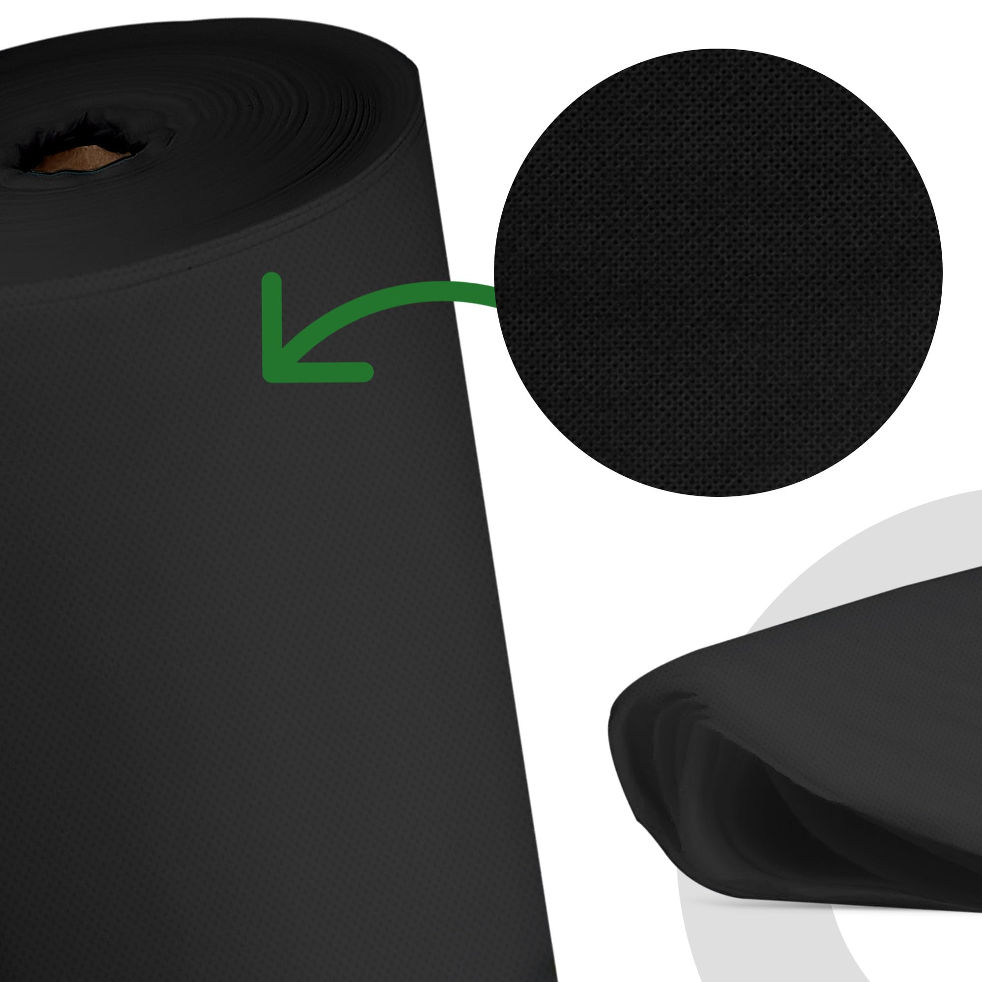 Instalguru Malla Antihierbas 50 g/m² 0,8x50 m Tela Geotextil Negra Resistente UV Jardín Senderos Parterres Suelo Cultivo Protección Maleza Cobertura Exterior Barrera Hierbas