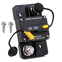 Vista 9 de Disyuntor de 40 amperios CC 12V-72V con interruptor de reinicio manual, IP67 impermeable, certificado UL para lanchas marinas automotrices RV