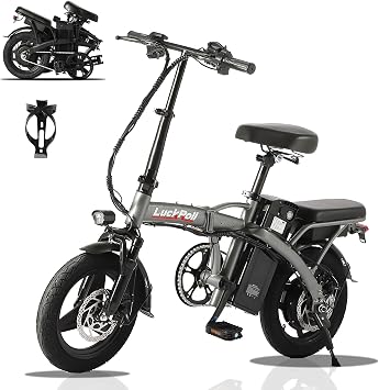 Classic Peak Foldable Electric Bicycle for Adults, 14" Portable Commuter Ebike with 750W Motor & 20MPH Speed, 48V 10Ah Removable Battery, 40 Miles Range, UL 2849 Certified