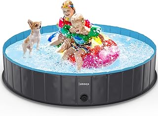 piscina per cani lidl 2 Piscina per Cani Grandi Piegevole, Portatile Vasca da Bagno per Animali, Antiscivolo Animali Domestici Piscina Bagno per Cani Grandi e Piccoli, Azzurro Chiaro, 160 x 30 cm