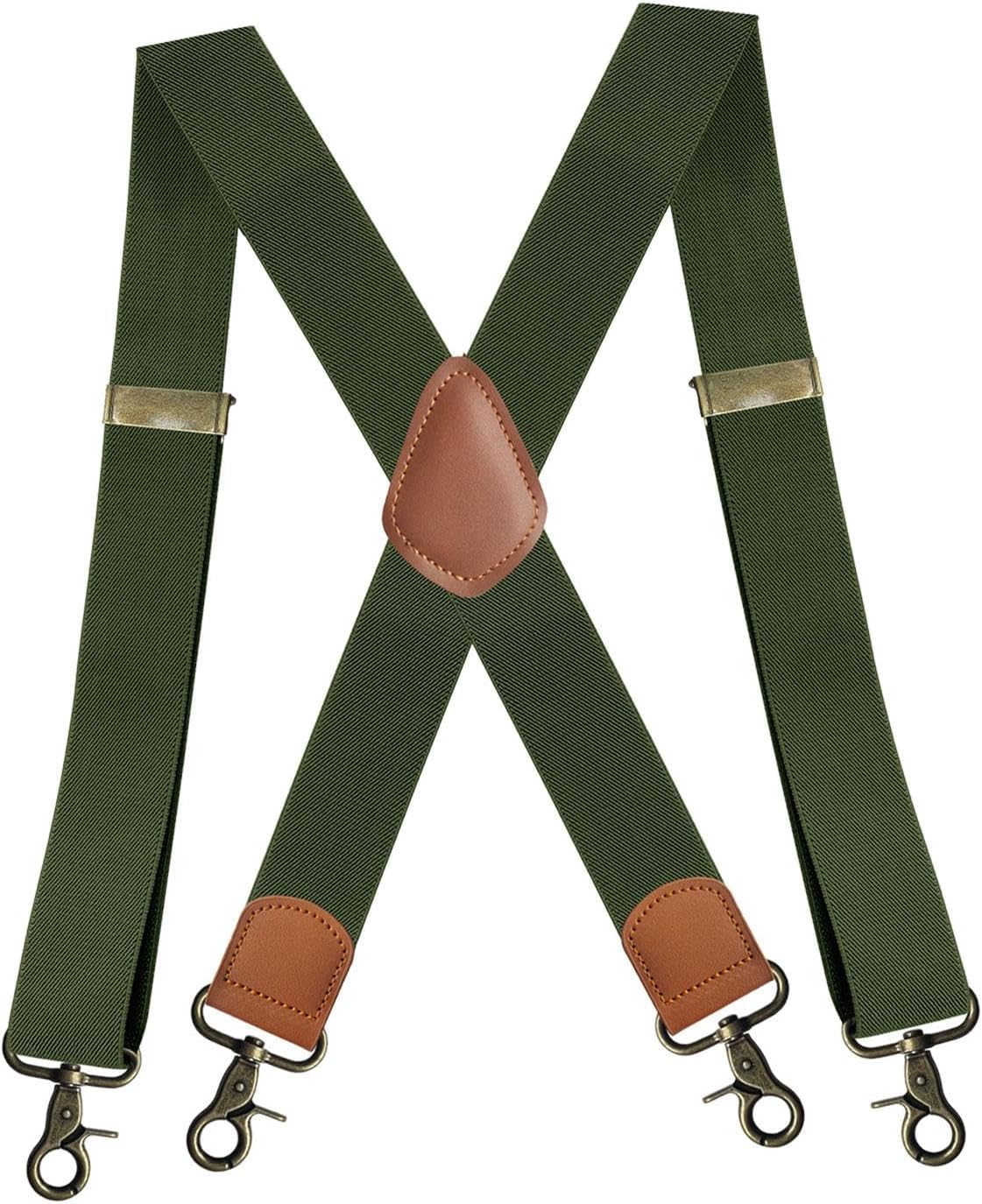 Amazon | [Oshhni] サスペンダー メンズ カラビナ4個付き 幅3.5