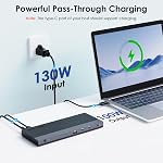 WAVLINK USB C Docking Station Dual Monitor Triple Display, USB Type C to Dual HDMI Dock, 2 HDMI, DisplayPort, 100W PD 3.0 for Laptop, Ethernet, 4 USB 3.0, 2 USB C, Audio