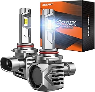 Brightest 9006 LED Headlight Bulbs, 33000 Lumens 900% Brighter Than OEM, S7S Wireless HB4 LED Headlight Bulbs 6500K Cool White Plug and Play Halogen Replacement - Pack of 2