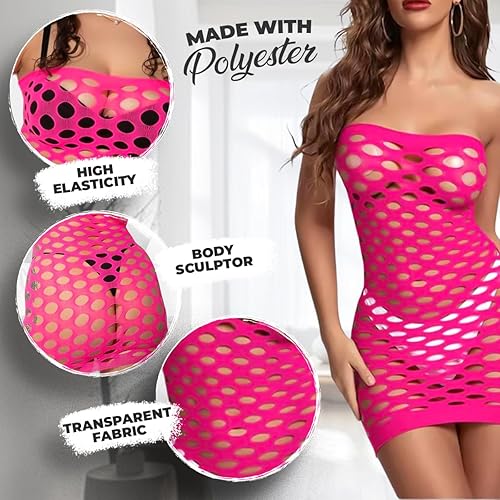 Miniatura 4 de Conjuntos de stripper para mujer, ropa de lencería sexy traviesa de malla, vestido de malla fetiche de encaje, disfraz erótico, traje sexual