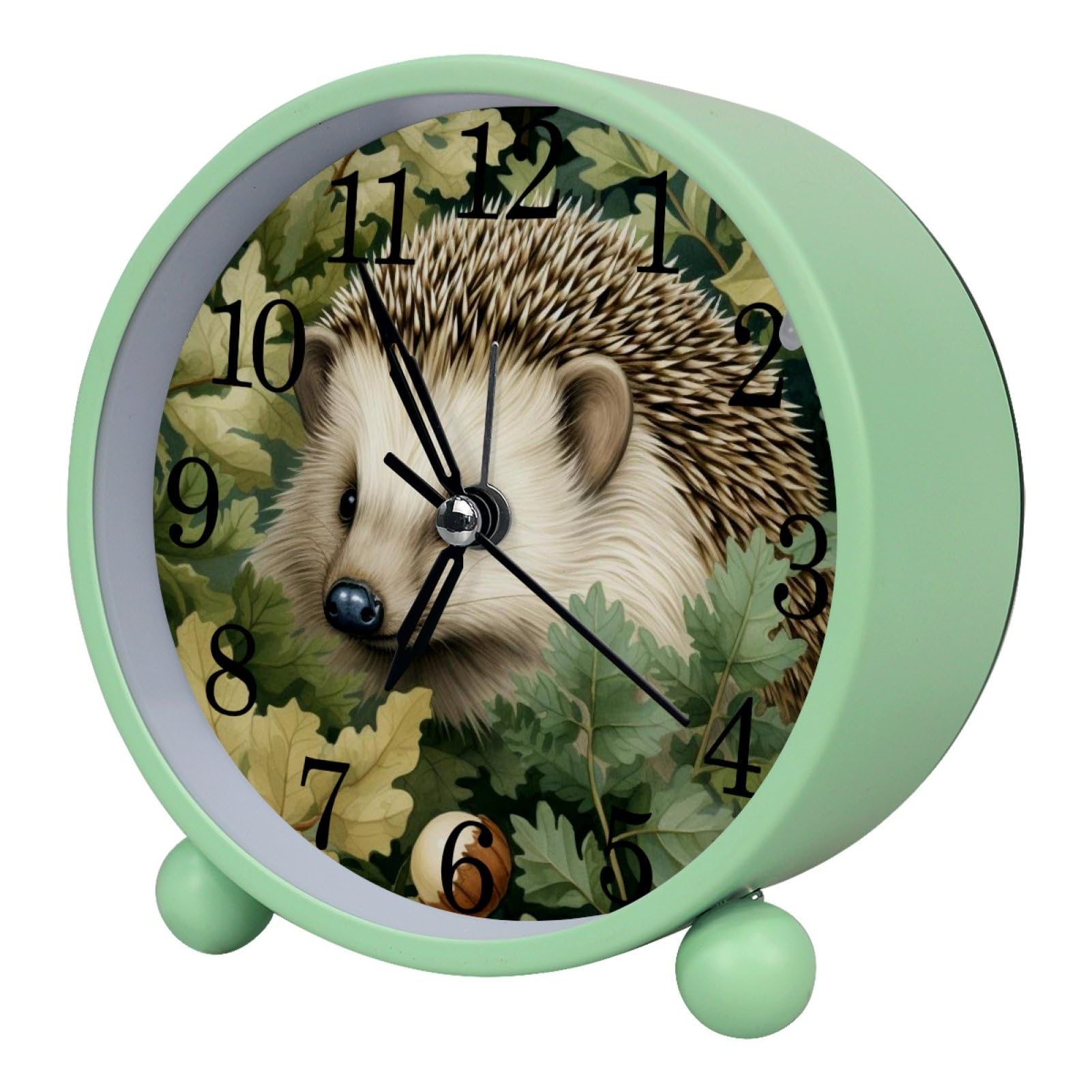 etoenbrc Battery Operated Clock Slient Plastic Table Clock Battery Operated Bedside Alarm Clock with Light for Bedroom Living Room(Color178)